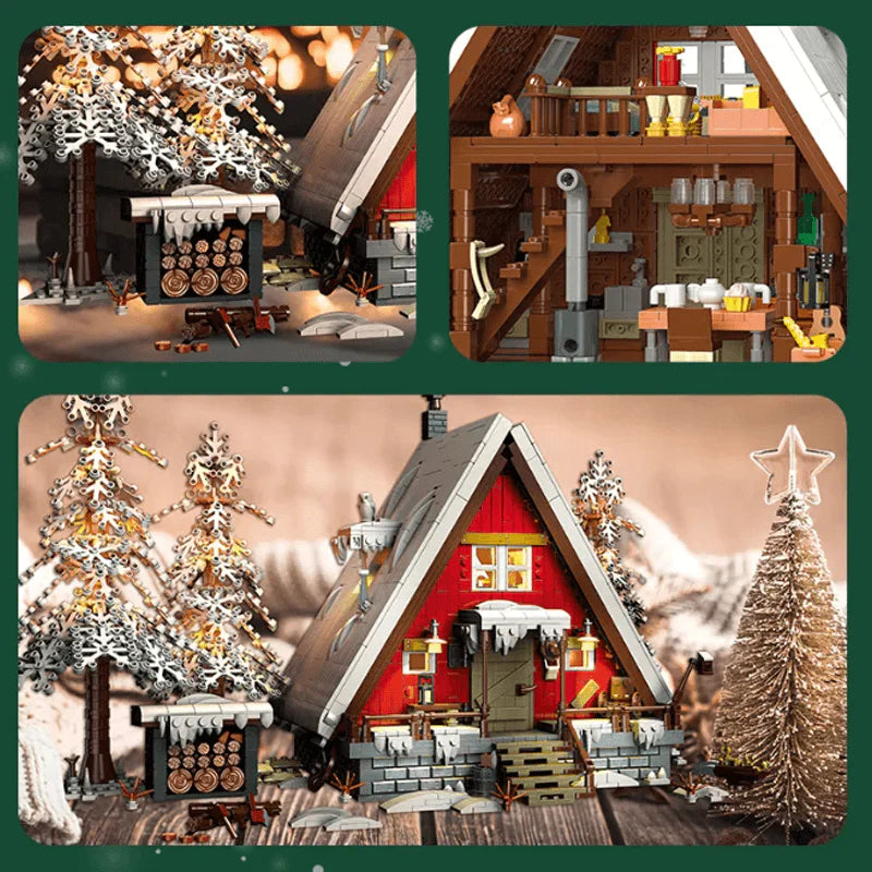 Brick MOC Winter Cabin | 2354pcs - Brick Car Merchant