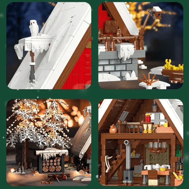 Brick MOC Winter Cabin | 2354pcs - Brick Car Merchant