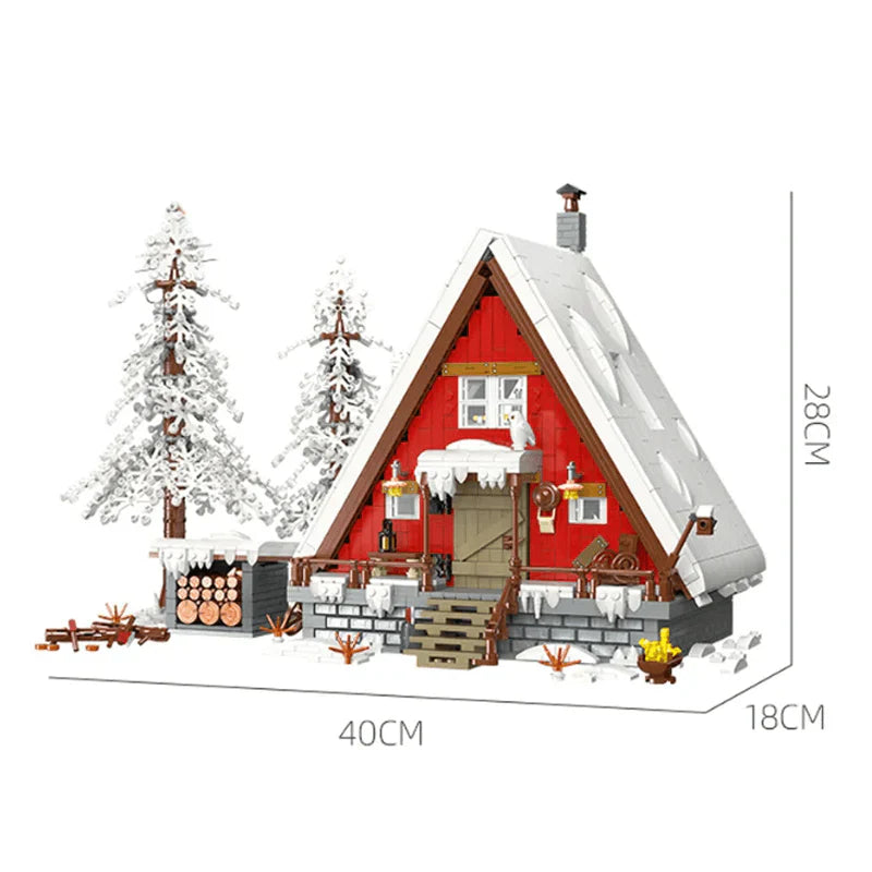 Brick MOC Winter Cabin | 2354pcs - Brick Car Merchant
