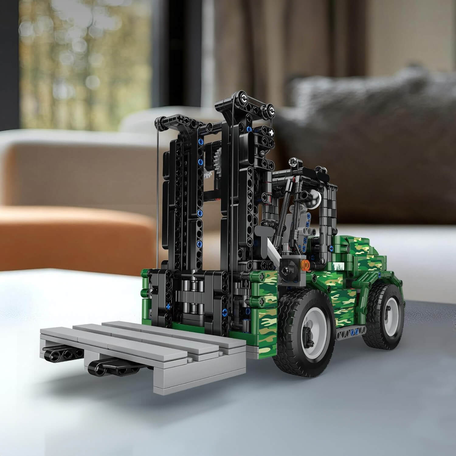 Brick MOC Industrial Heavy Forklift | 1311pcs - Brick Car Merchant