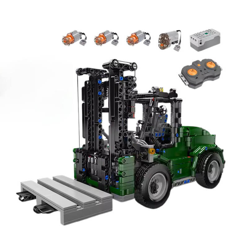 Brick MOC Industrial Heavy Forklift | 1311pcs - Brick Car Merchant