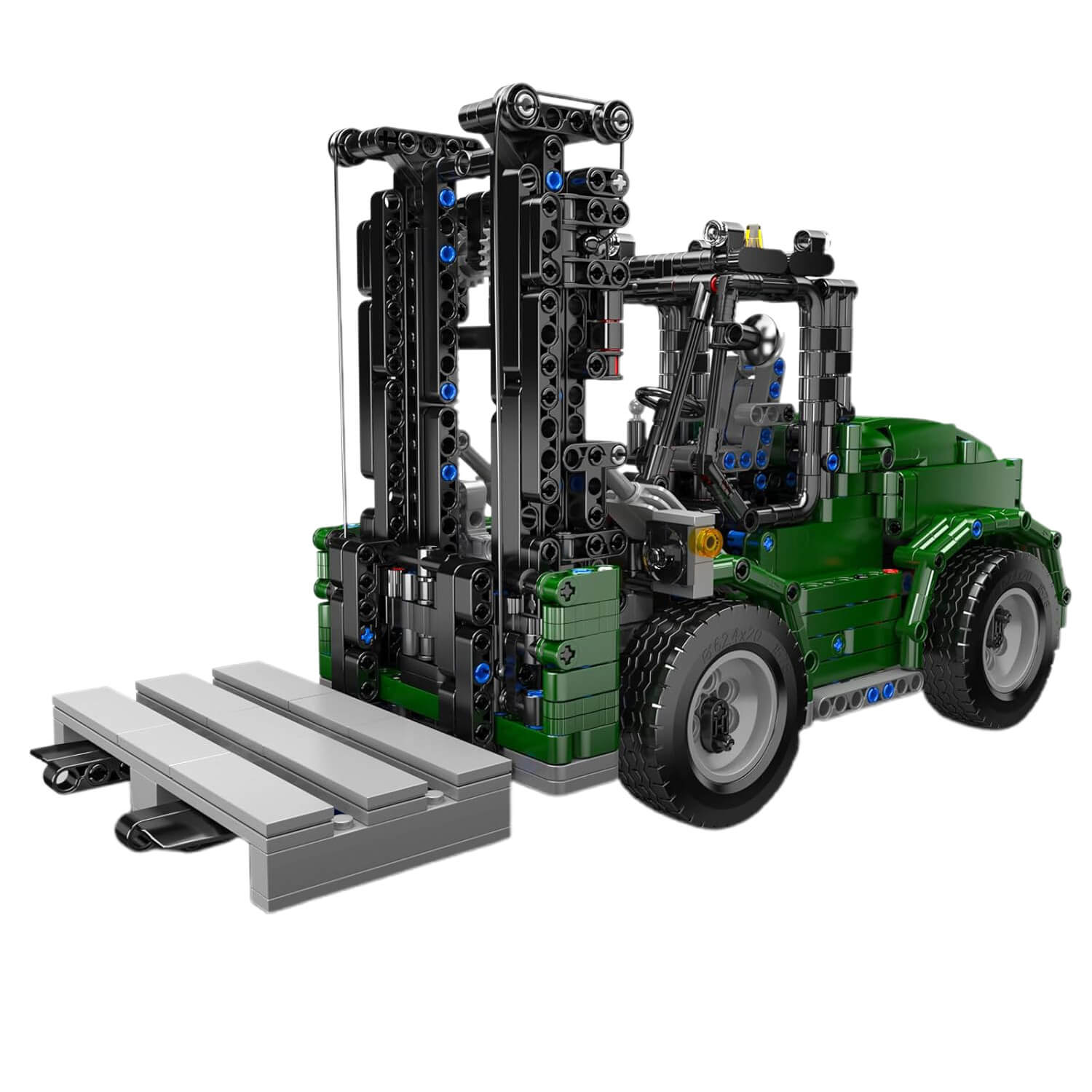 Brick MOC Industrial Heavy Forklift | 1311pcs - Brick Car Merchant