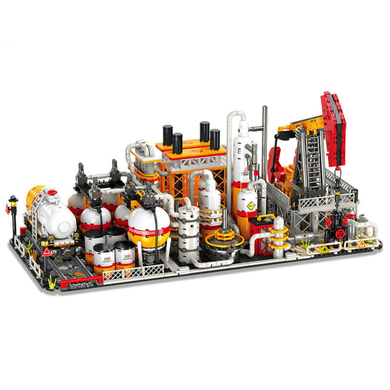 Brick MOC Industrial Oil Refinery Complex | 2142pcs - Brick Car Merchant