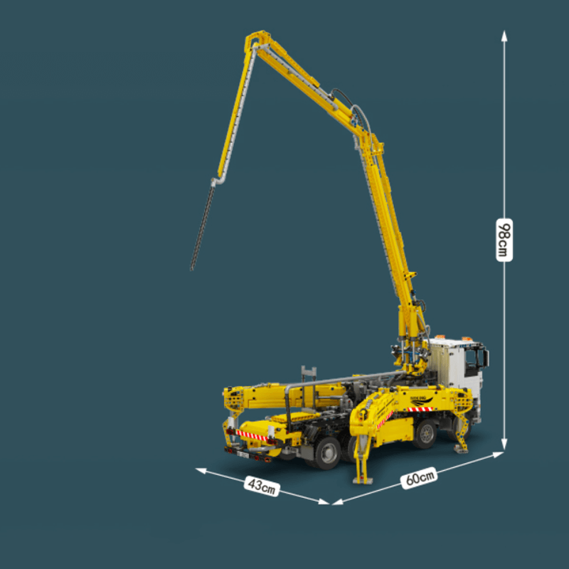Brick MOC Industrial Pneumatic Concrete Pump | 4367pcs - Brick Car Merchant