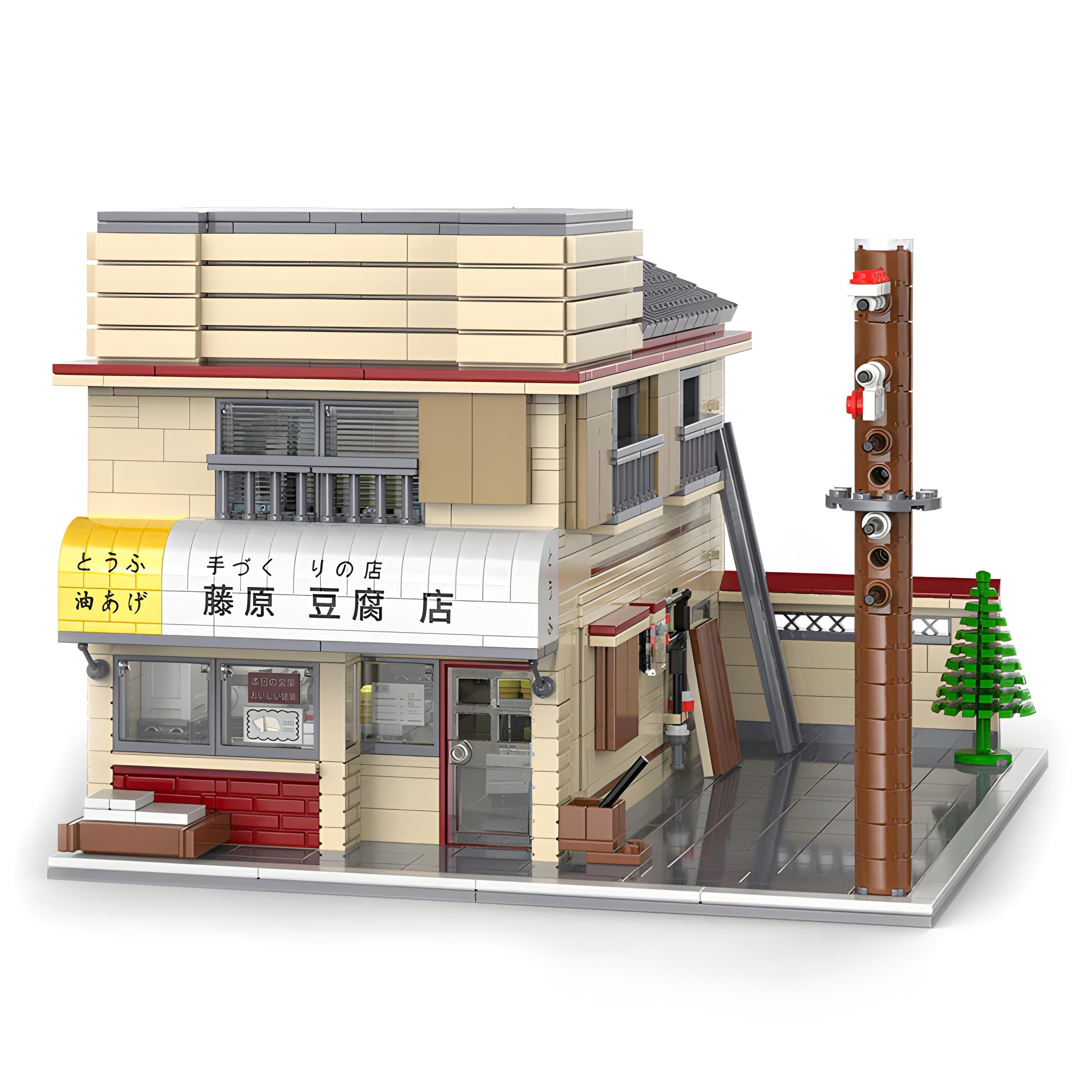 Brick MOC Initial D Fujiwara Tofu Shop | 1912pcs - Brick Car Merchant