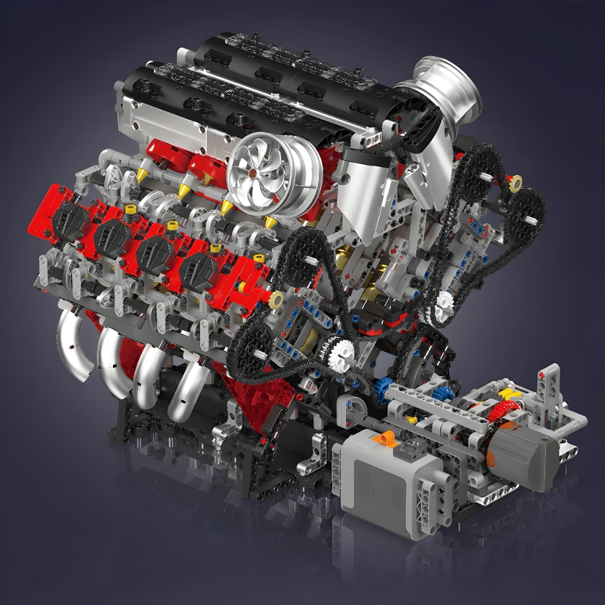 Brick MOC Italian F488 V8 Engine | 2717pcs - Brick Car Merchant