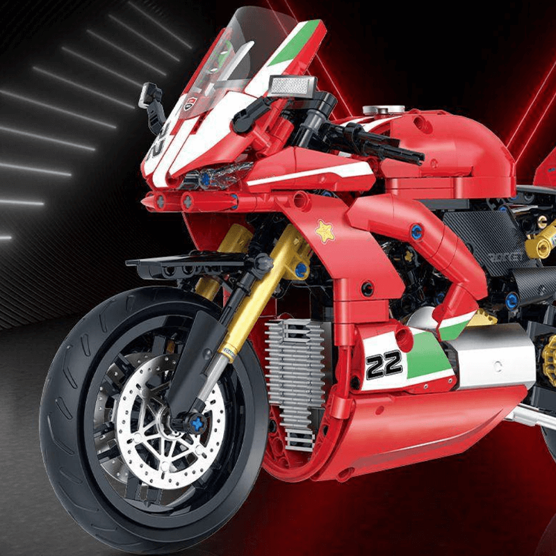 Brick MOC Italian Sport Motorcycle | 625pcs - Brick Car Merchant
