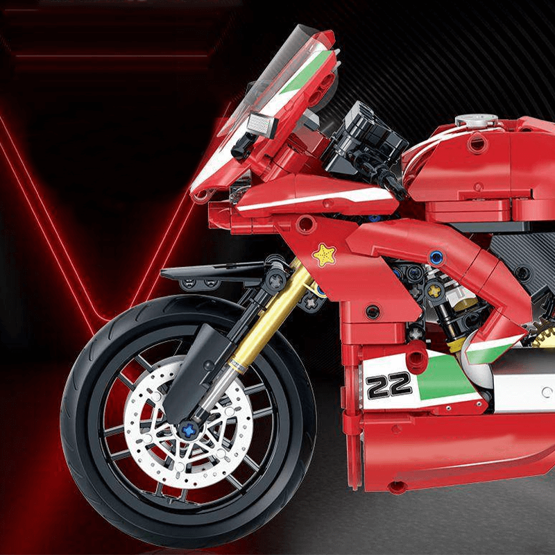 Brick MOC Italian Sport Motorcycle | 625pcs - Brick Car Merchant