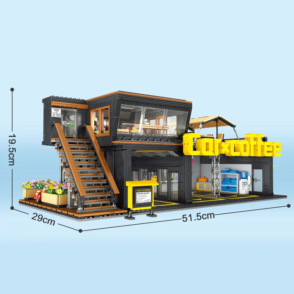 Brick MOC Coffee Car Club | 2498pcs - Brick Car Merchant