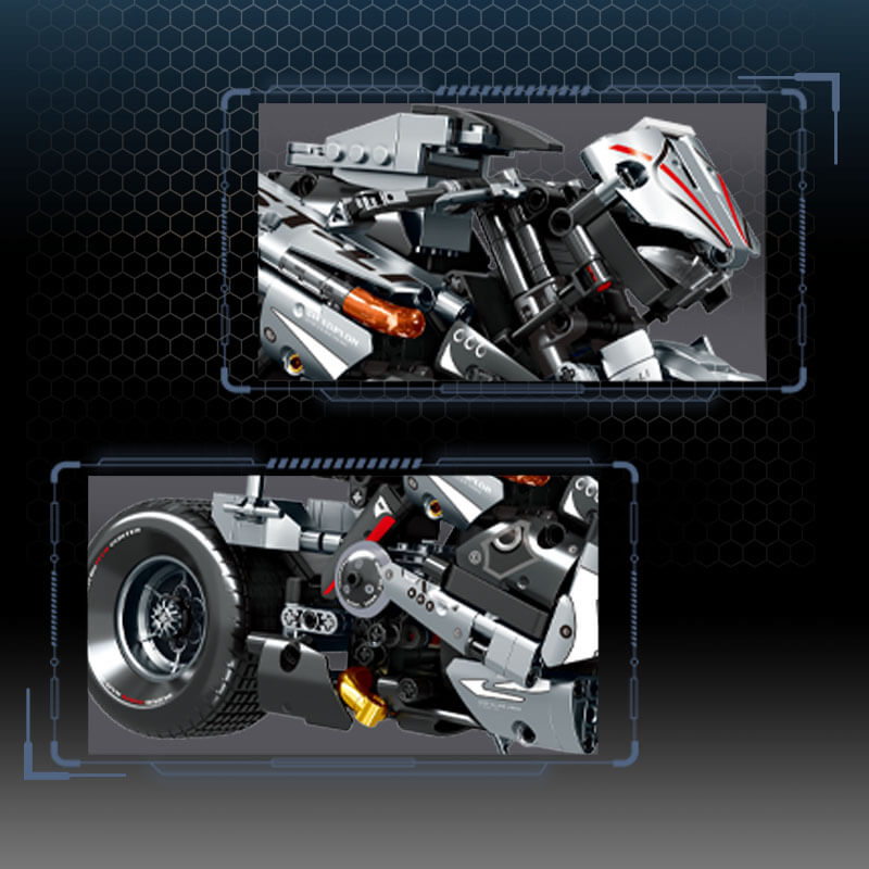 Brick MOC Japanese Collector Motorcycle | 841pcs - Brick Car Merchant