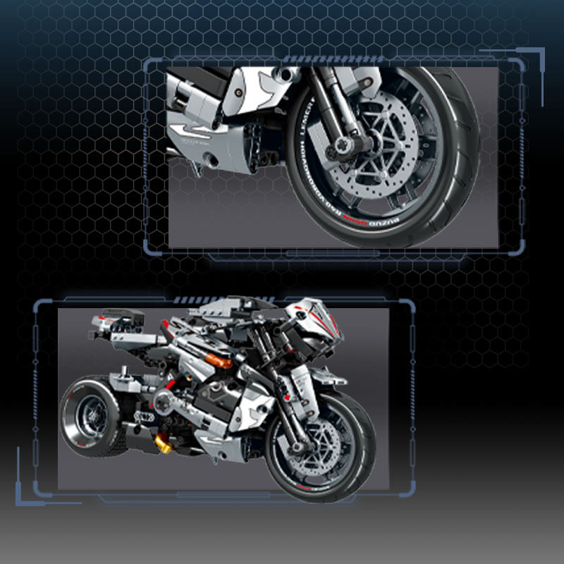 Brick MOC Japanese Collector Motorcycle | 841pcs - Brick Car Merchant
