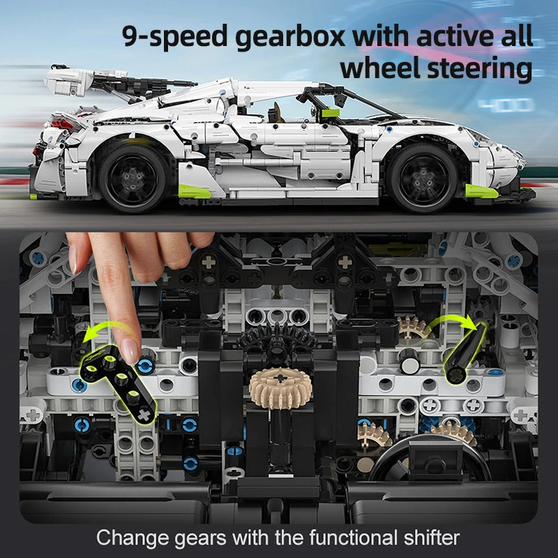 Brick MOC Koenigsegg Jesko | 4346 pcs - Brick Car Merchant