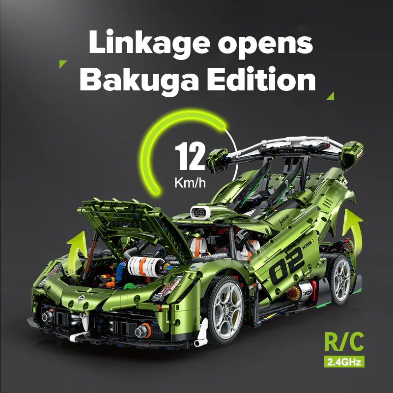 Brick MOC Koeningsegg Jesko Supercar | Remote Control, Electric Doors and Rear Spoiler, Electric Air Suspension, Steam Spray System, 3838pcs - Brick Car Merchant