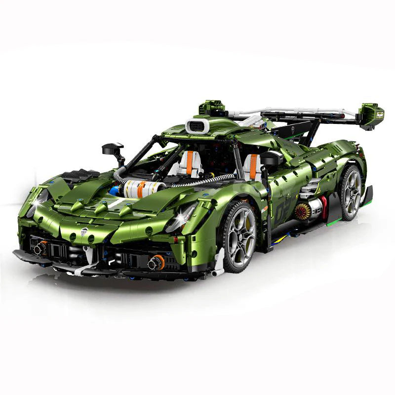 Brick MOC Koeningsegg Jesko Supercar | Remote Control, Electric Doors and Rear Spoiler, Electric Air Suspension, Steam Spray System, 3838pcs - Brick Car Merchant