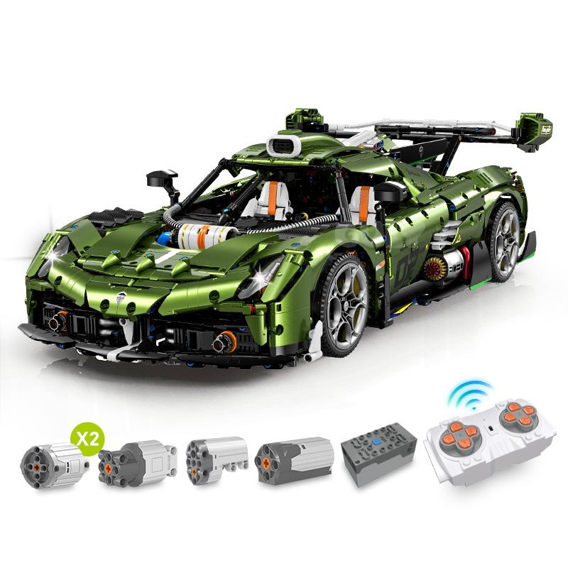 Brick MOC Koeningsegg Jesko Supercar | Remote Control, Electric Doors and Rear Spoiler, Electric Air Suspension, Steam Spray System, 3838pcs - Brick Car Merchant