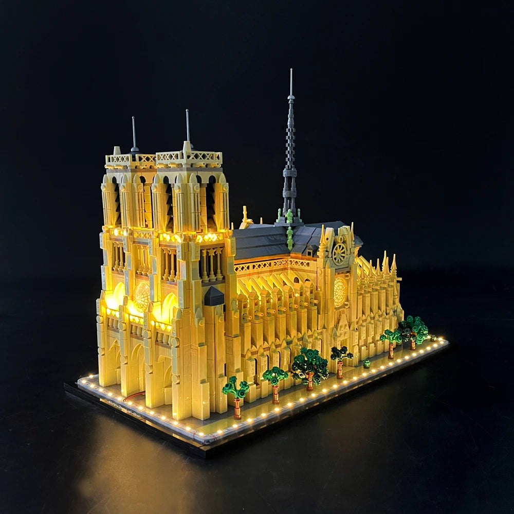 Brick MOC LED Light Kit For 21061 Notre-Dame de Paris - Brick Car Merchant