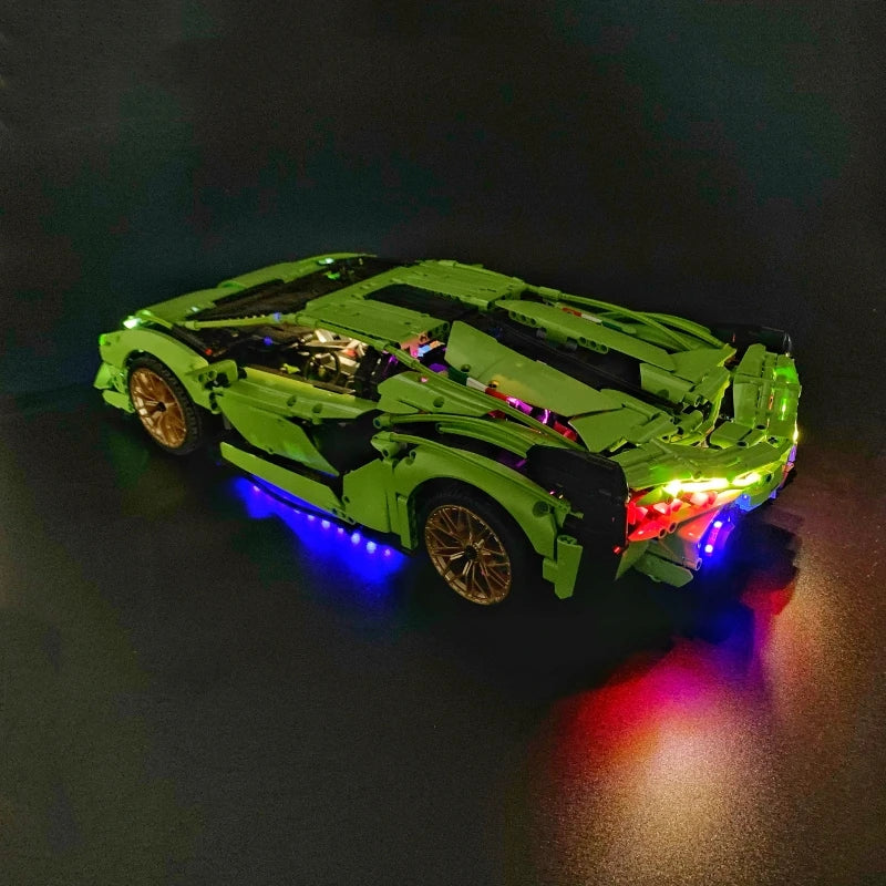 Brick MOC LED Light Kit For 42115 Lamborghini SIAN FKP - Brick Car Merchant