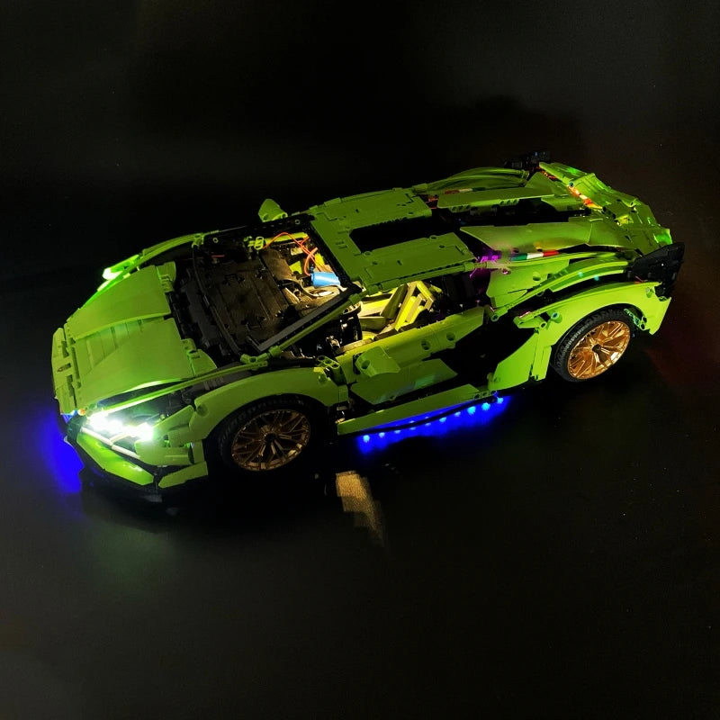 Brick MOC LED Light Kit For 42115 Lamborghini SIAN FKP - Brick Car Merchant