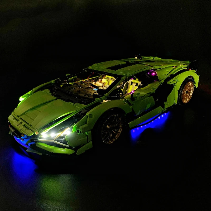 Brick MOC LED Light Kit For 42115 Lamborghini SIAN FKP - Brick Car Merchant