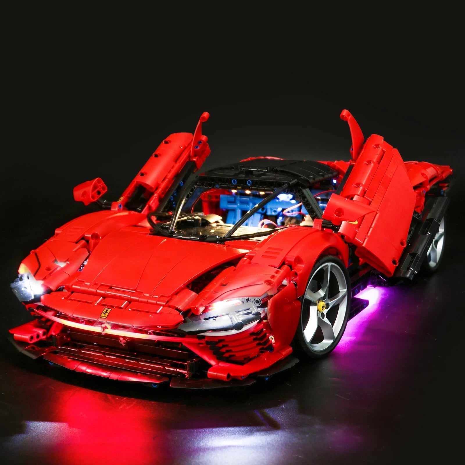Brick MOC LED Light Kit For 42143 Ferrari Daytona SP3 - Brick Car Merchant
