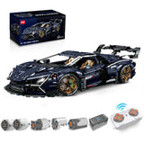 LEGO MOC Lamborghini Aventador | Remote Control, Electric Air Suspension, Electric Doors, Special Starry Blue Plates, 4106 pcs - Brick Car Merchant