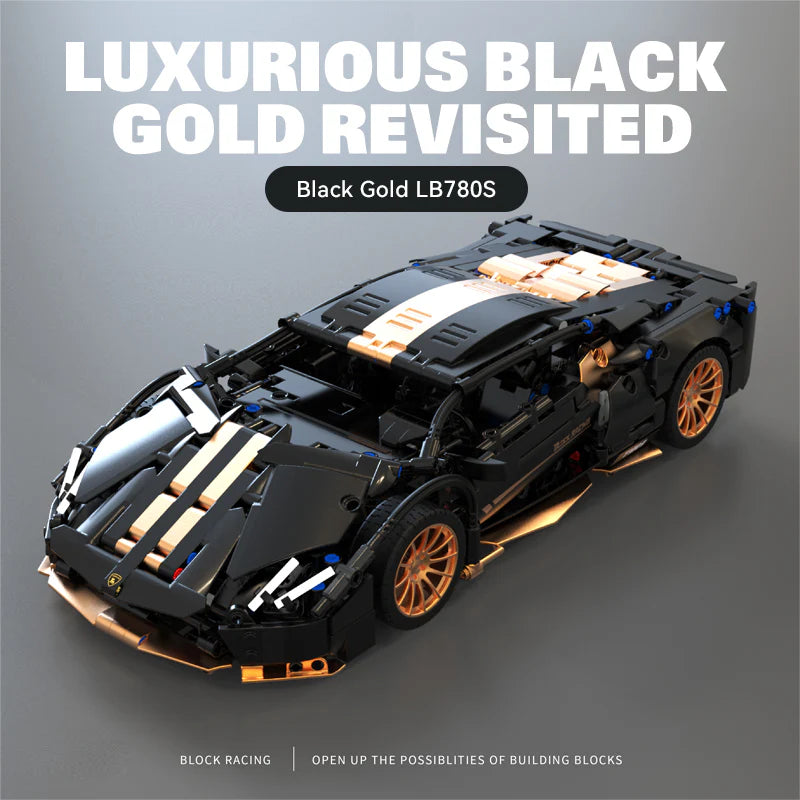 Brick MOC Lamborghini P1 Sports Car | Remote Control, Opening Features, 1309 pcs - Brick Car Merchant