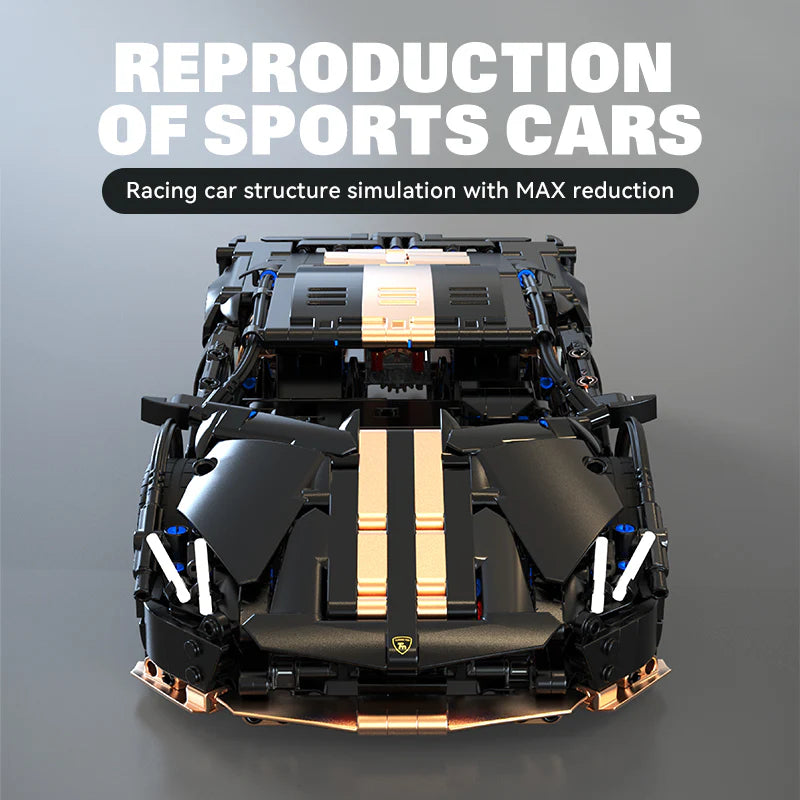 Brick MOC Lamborghini P1 Sports Car | Remote Control, Opening Features, 1309 pcs - Brick Car Merchant