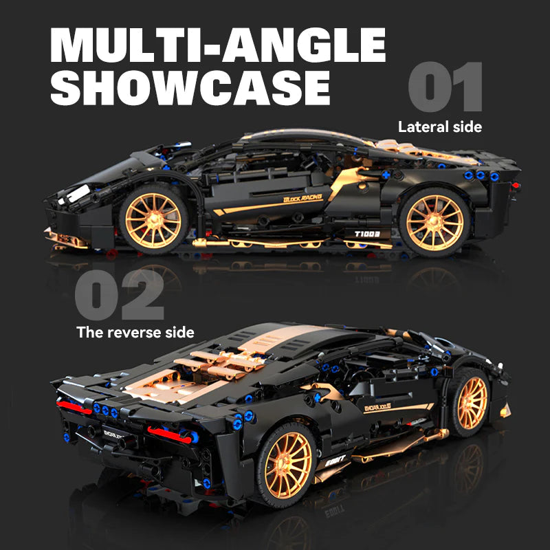 Brick MOC Lamborghini P1 Sports Car | Remote Control, Opening Features, 1309 pcs - Brick Car Merchant