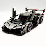 LEGO MOC Lamborghini VENENO Silver Grey | Remote Control, Electric Air Suspension, Scissor Doors, Exclusive Body Panels, Exclusive Tire Alloys, 3711 pcs - Brick Car Merchant