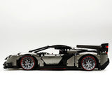 LEGO MOC Lamborghini VENENO Silver Grey | Remote Control, Electric Air Suspension, Scissor Doors, Exclusive Body Panels, Exclusive Tire Alloys, 3711 pcs - Brick Car Merchant