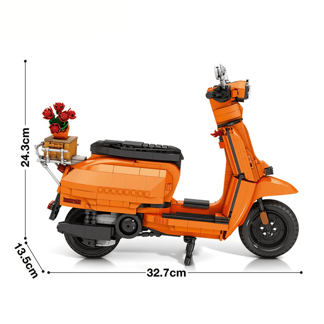Brick MOC Lambretta V200 Special | 1168pcs - Brick Car Merchant