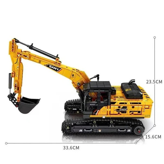 Brick MOC Large Excavator Model | 1022pcs - Brick Car Merchant