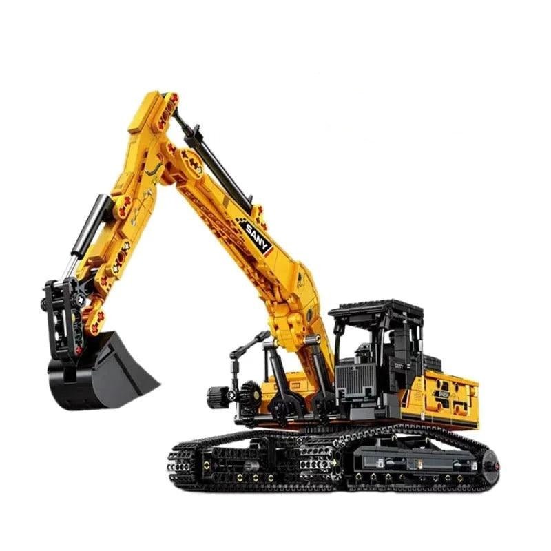 Brick MOC Large Excavator Model | 1022pcs - Brick Car Merchant