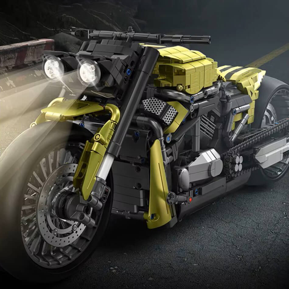 Brick MOC Legendary American Chopper Bike | 2426pcs - Brick Car Merchant