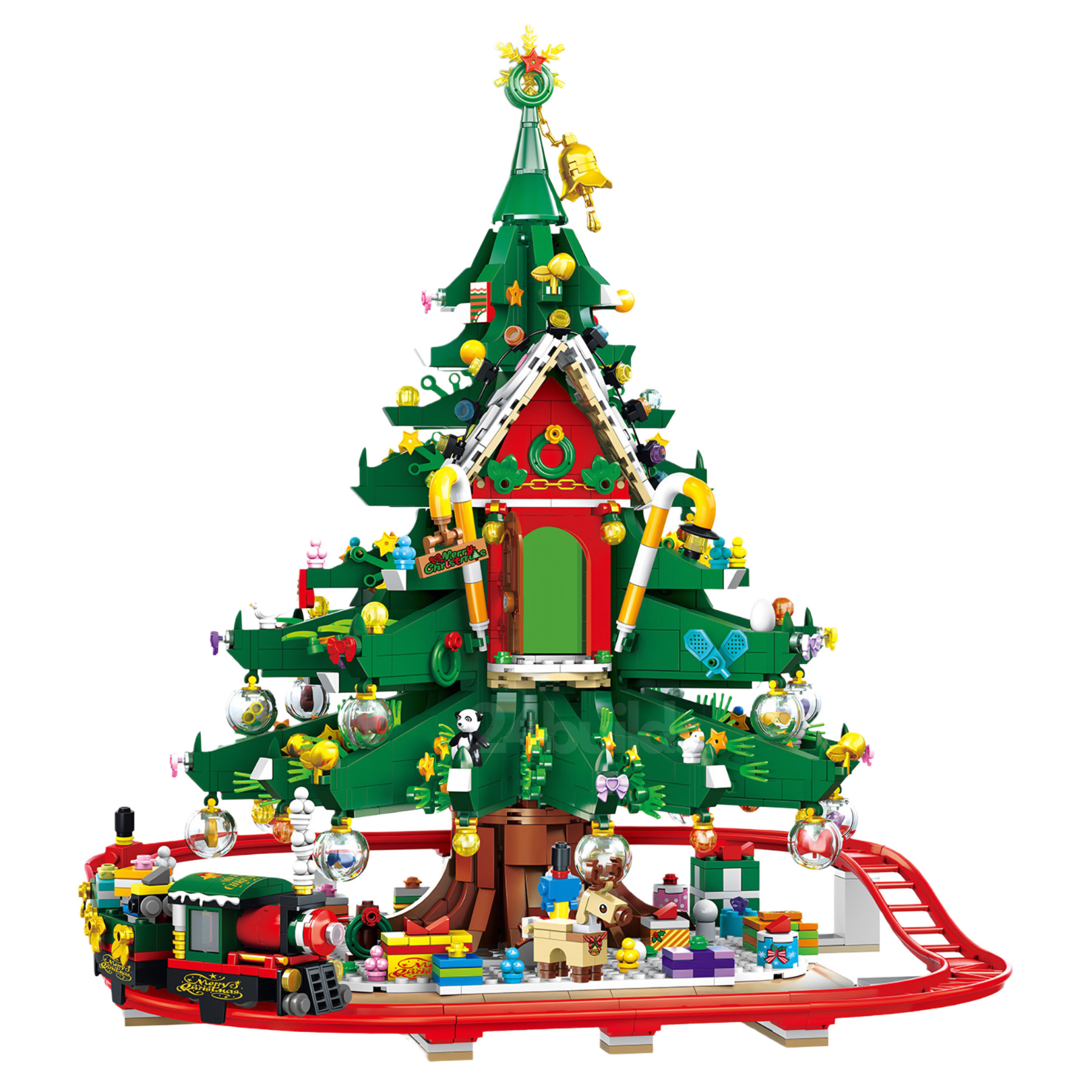 Brick MOC Limited Edition Christmas Tree Rollercoaster | 2102pcs - Brick Car Merchant