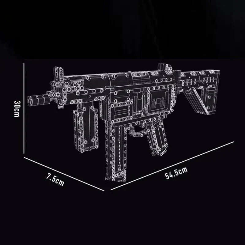 Brick MOC MP5 Submachine | 958pcs - Brick Car Merchant