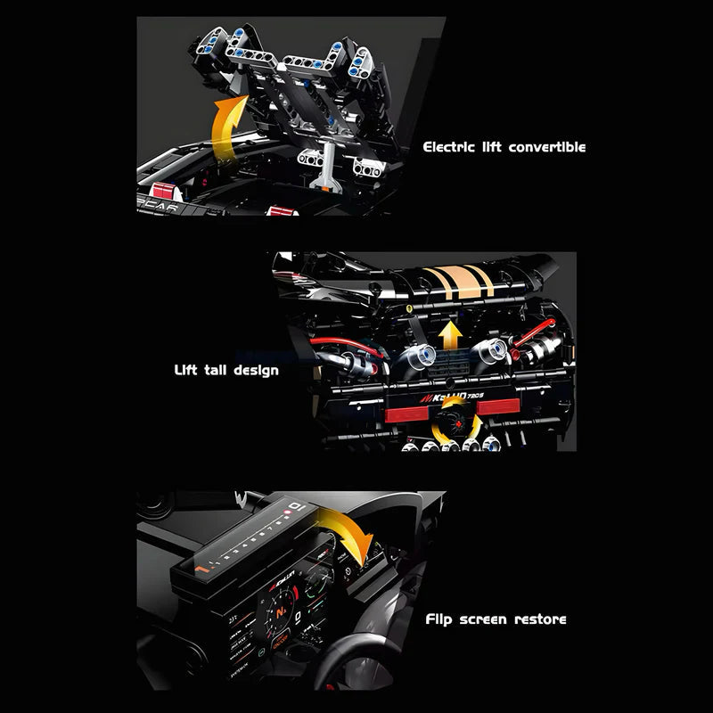 Brick MOC McLaren 720S | Remote Control, Electric Air Suspension, Electric Doors, 3658 pcs - Brick Car Merchant