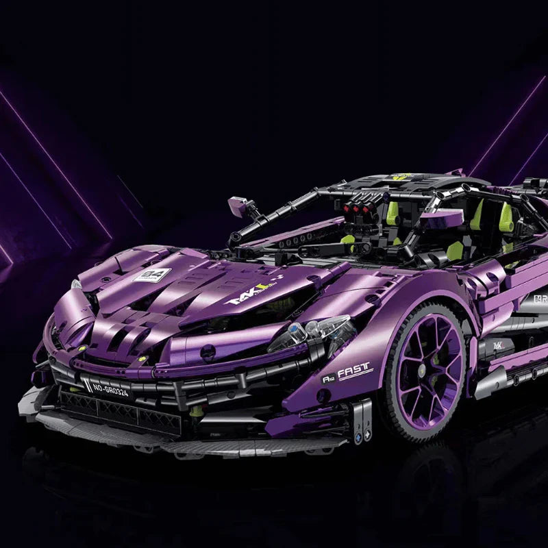 Brick MOC McLaren P1 GTR | Remote Control, Butterfly Doors, 3568 pcs - Brick Car Merchant