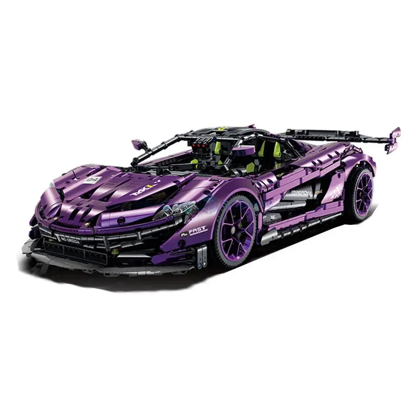 Brick MOC McLaren P1 GTR | Remote Control, Butterfly Doors, 3568 pcs - Brick Car Merchant