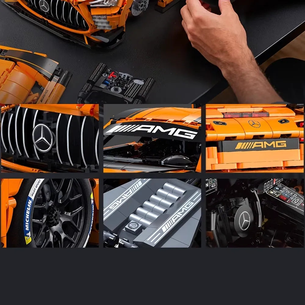 Brick MOC Mercedes AMG GT Black Series | 5466pcs - Brick Car Merchant