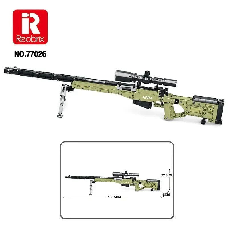 Brick MOC Military Super Magnum AWM | 1336pcs - Brick Car Merchant