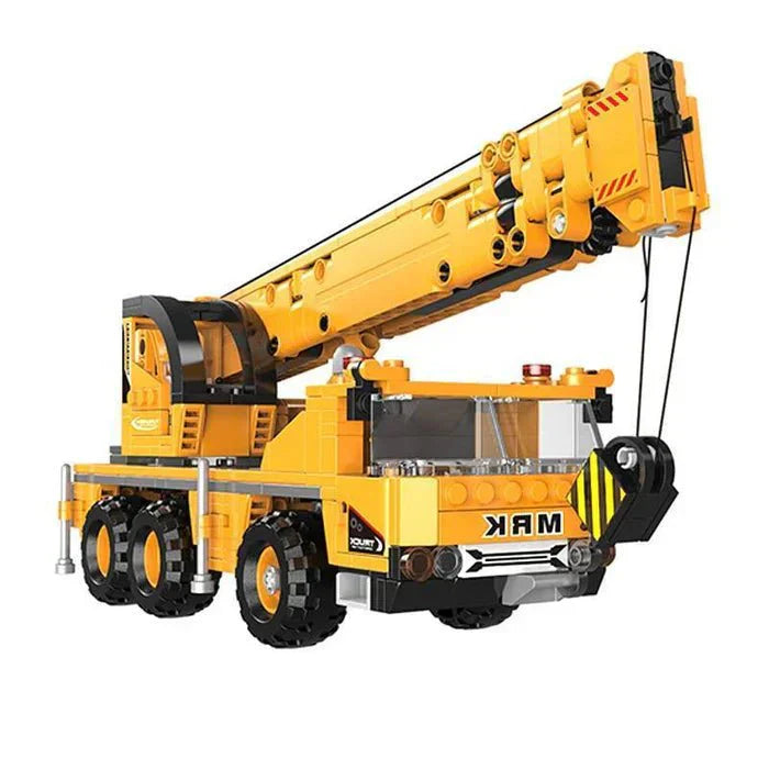 Brick MOC Mobile Crane Truck Model | 657pcs - Brick Car Merchant