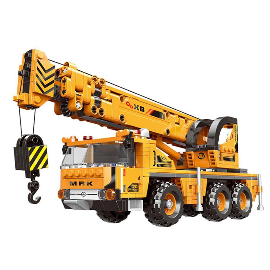 Brick MOC Mobile Crane Truck Model | 657pcs - Brick Car Merchant