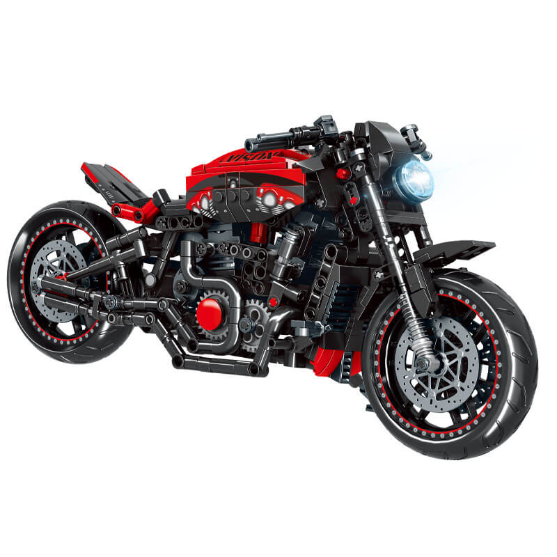 Brick MOC Modern Cruiser Motorcycle | 825pcs - Brick Car Merchant