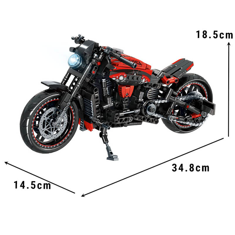 Brick MOC Modern Cruiser Motorcycle | 825pcs - Brick Car Merchant