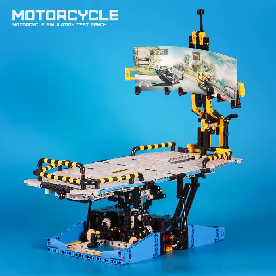 Brick MOC Motorcycle Simulation Test Bench | 1201pcs - Brick Car Merchant