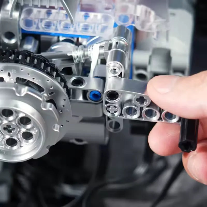 LEGO MOC American Motorcycle V-Twin Engine | 867pcs - Brick Car Merchant