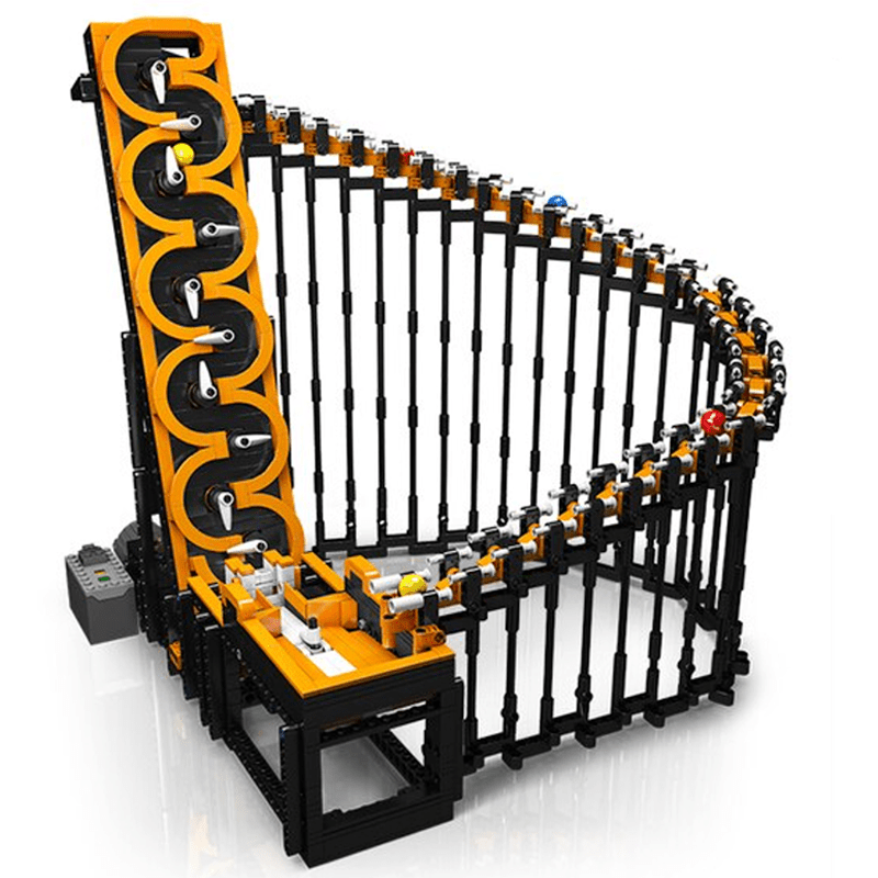 Brick MOC Motorised GBC Harp Track Marble Run | 1508pcs - Brick Car Merchant