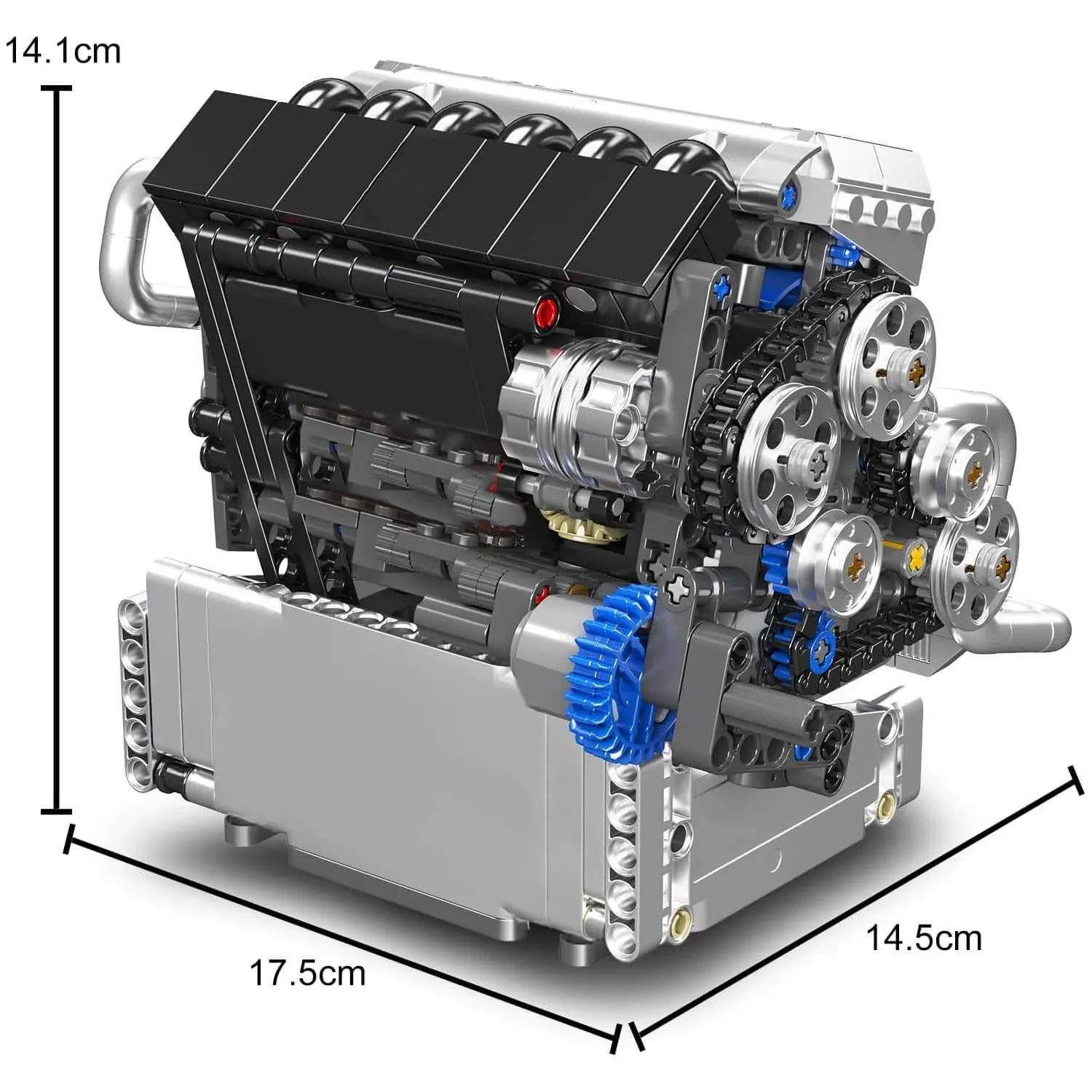 Brick MOC Motorised Inline-6 German Engine | 744pcs - Brick Car Merchant