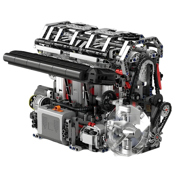Brick MOC Motorised L4 Gasoline Engine | 1786 pcs - Brick Car Merchant